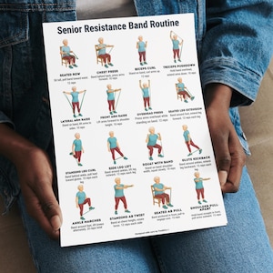 Senior Resistance Band Exercise Chart Printable