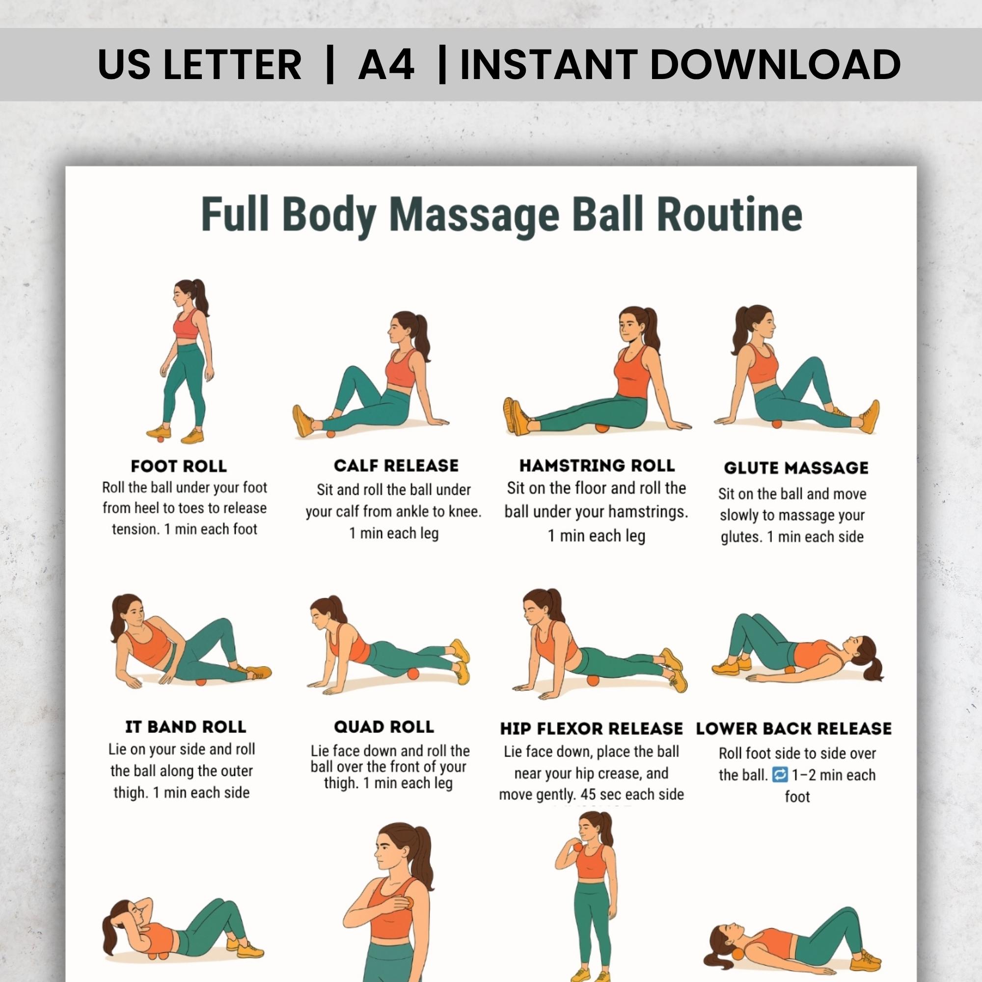 massage roller ball body positioning diagrams