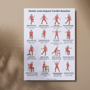 Senior Workout Bundle Printable | 3 Low-Impact Exercise Posters