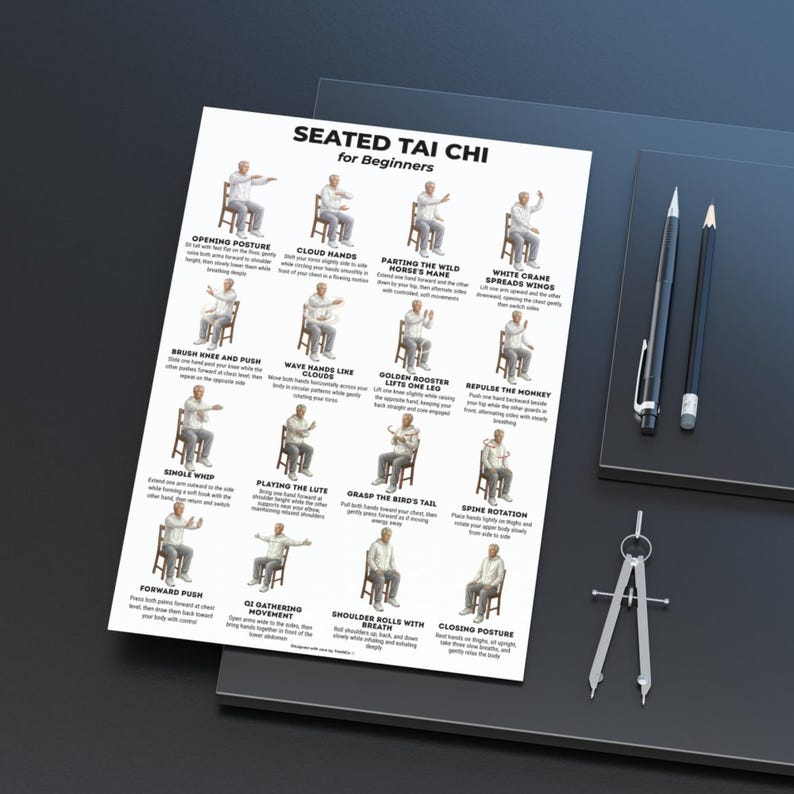 Tychi Exercise Seated Tai Chi for Beginners, Chair Tai Chi Routine PDF, Seated ...