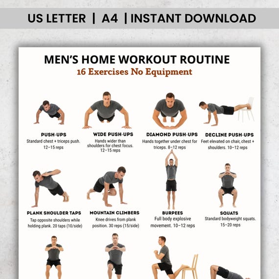 Home Gym Workout Routine Printable Pin On FIT