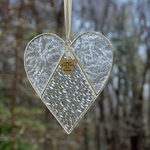 A piece of my heart is in heaven, stained glass heart suncatcher, sympathy gift image 10