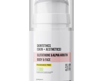 glutathione & alpha arbutin body & face cream and Rho Nutrition Liposomal Curcumin كريم لتجديد واشراقة البشرة Size:90 pcs