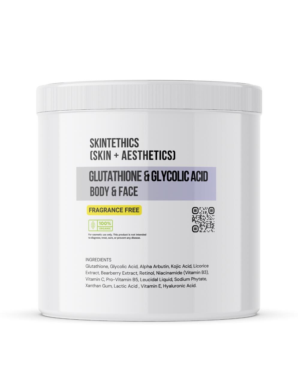 glutathione and glycolic acid Glutathione Causes whitening of the skin, its the best available natural  Oxidant. Glycolic Acid is an Alpha-Hydroxy Acid (AHA) obtained from sugar  cane, Due to its small size has greater penetration power, main image 1