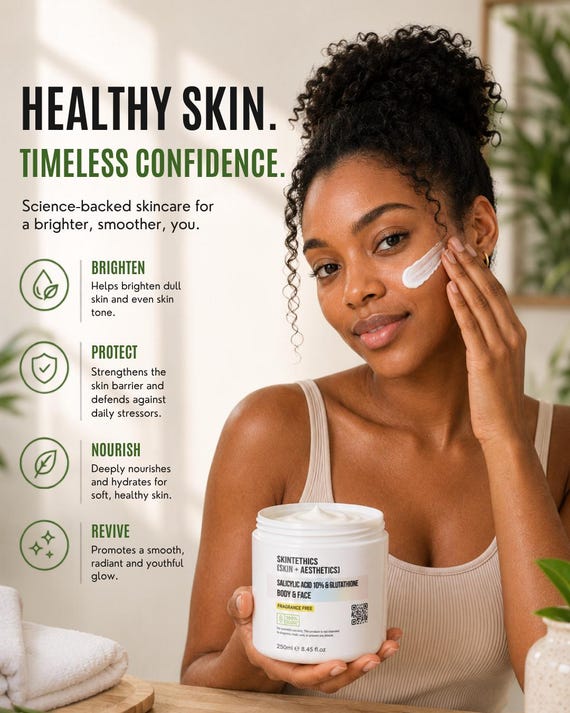 glutathione face and body cream Salicylic Acid 10% + & When Tammie Umbel discovered