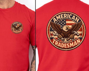 American Tradesman Eagle emblem T-Shirt | Blue Collar Pride Shirt
