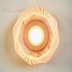 Draped Elegance – 3D Printed Wall Lamp | Renter-Friendly Sconce