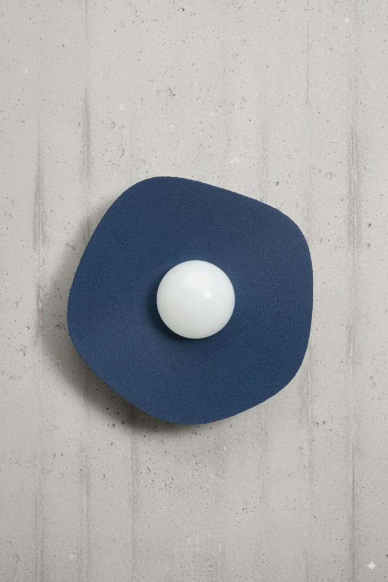 Wireless Wall Sconce: Pearl LED, Rechargeable, 3D Printed image 2