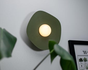 Wireless Wall Sconce: Pearl LED, Rechargeable, 3D Printed