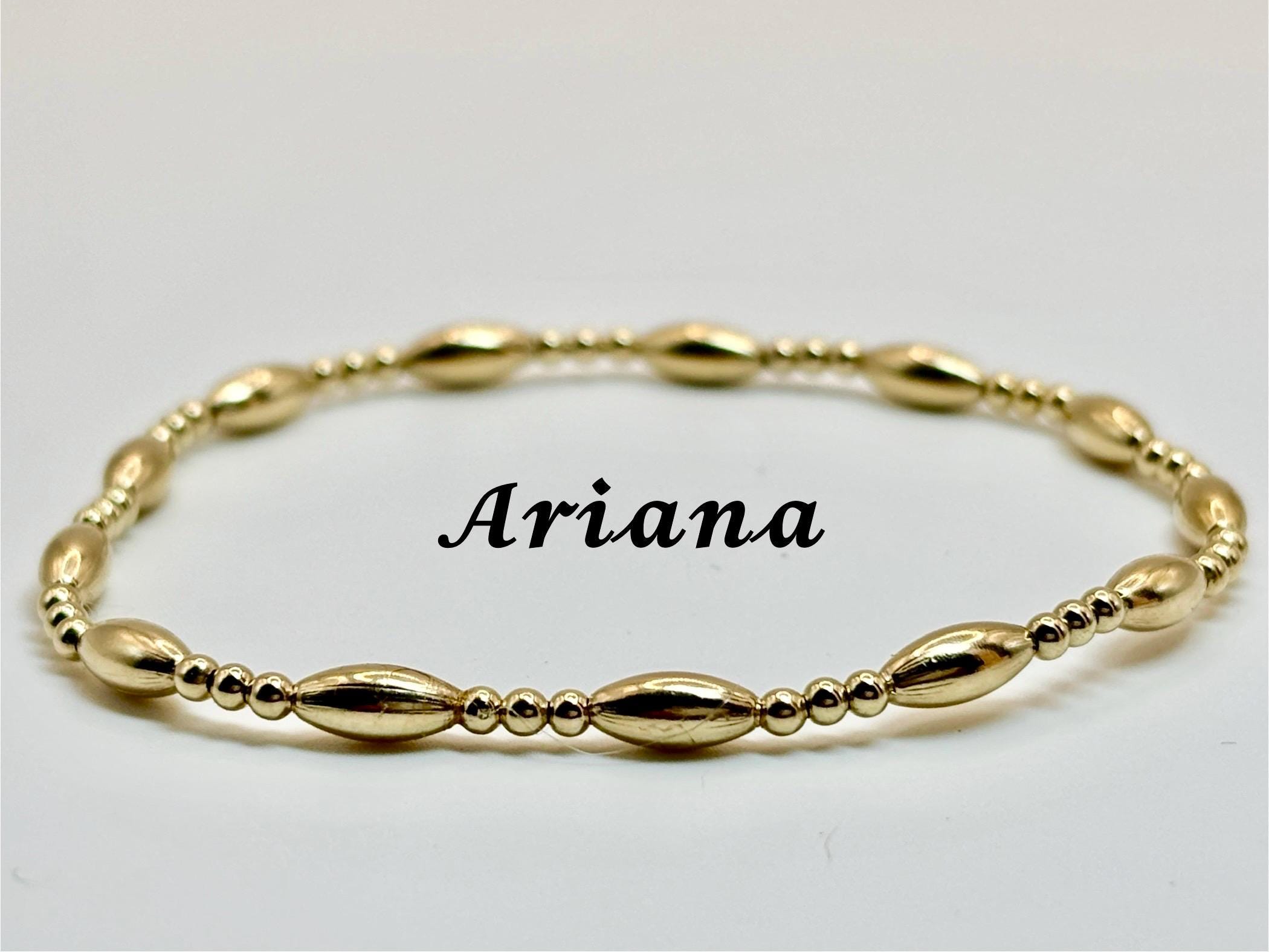 Pila di braccialetti con perline in argento sterling 925 Tre braccialetti con perline impilabili