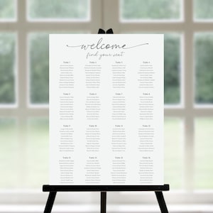 Minimalist Seating Chart Sign Templates | Engagement, Bridal Shower, Rehearsal Dinner, Wedding, Decor