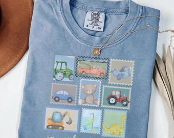 Comfort Colors® Junge Mama Shirt Schwangerschaftansage Junge Mama T-Shirt Mama von Jungen T-Shirt, trendiger Mama Pullover, neue Mutter Rundhalsausschnitt, Geschenk für Mama