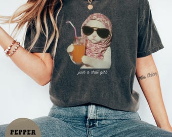 Camiseta de gato para chica, regalo divertido para mamá gata, camiseta divertida para mamá gata, regalo para mujer gata, camiseta con gráfico de gato para mujer, camiseta para amante de los gatos, regalo