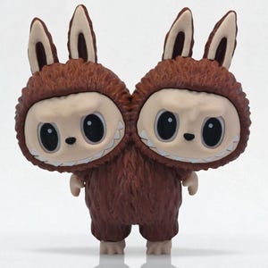Two-Headed Labubu Figure – Unique Custom Designer Collectible Toy