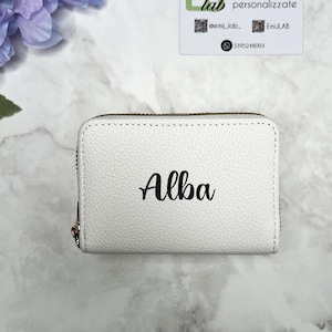 Portafogli Donna Personalizzato con Zip, Portafoglio da donna con Zip, porta tessere, carte di credito con cerniera