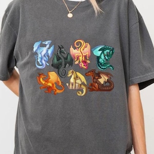 Wings Of Fire Youth shirt, Bookish Sweatshirt, Dragon Shirt, Clay - Glory - Sunny - Tsunami - Starflight, Birthday Gift, Comfort Colors