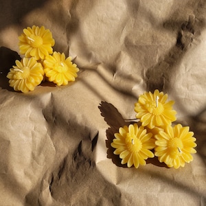 Floating beeswax candles