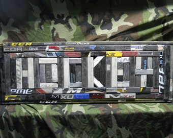 3' Hockey Sign Made From Hockey Sticks