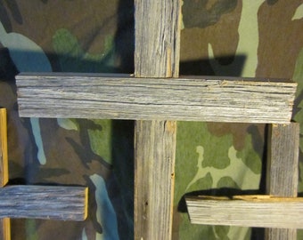 15" Barn Wood Rustic Cross