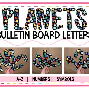 Planets Bulletin Board Letters | Space Classroom Decor | Alphabet PNG (Digital Download)