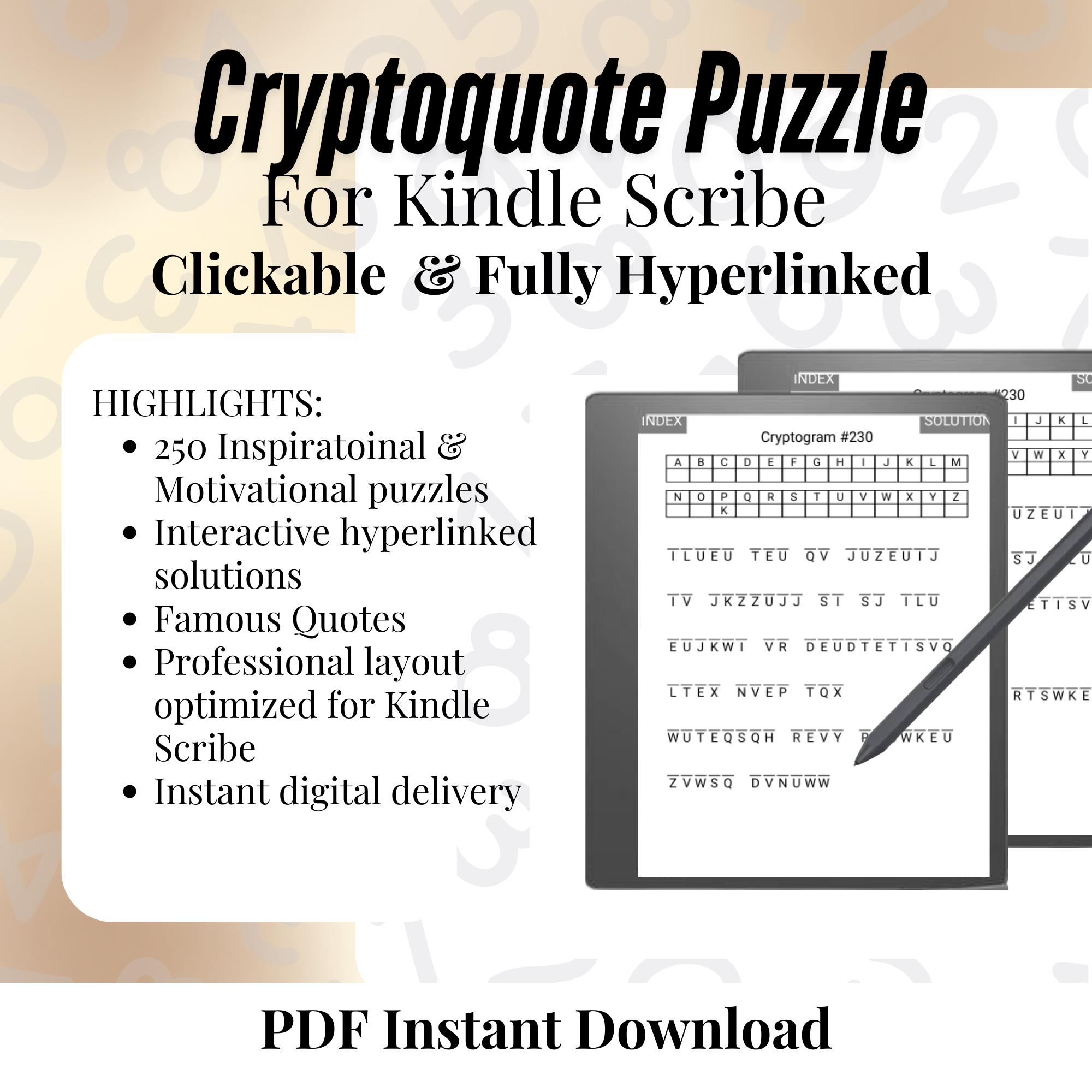 Cryptogram Puzzles: 250 Inspirational Quotes, Stress Relief (digital PDF  Download) - Etsy