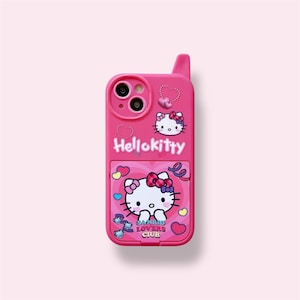 Sanrio Hello Kitty Handyhülle für iPhone 16 Pro Max Unsichtbarer Spiegel Ständer Stoßfeste Hardcover für iPhone 11 12 13 14 15promax