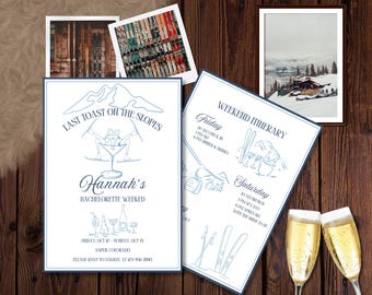Apres Ski Bachelorette Invitation & Itinerary Template (Digital)
