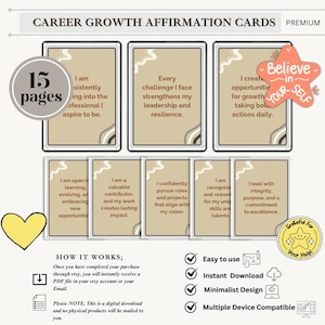 Carte d'affirmation de croissance de carrière, carte d'encouragement, carte de motivation de bureau, carte d'inspiration, cadeau pour collègue, décoration de bureau