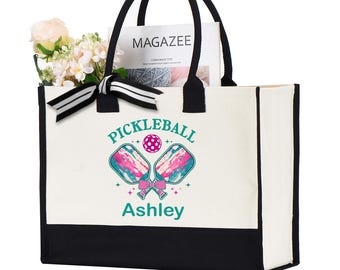 Personalized Pickleball Tote Bag,Custom Pickleball Tote Bag, Gift for Lovers