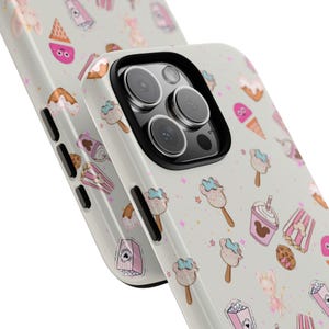 Słodkie kreskówkowe magiczne etui na telefon z uszami myszy, popcornem, lodami, ciasteczkami pastelowymi i kapryśnymi