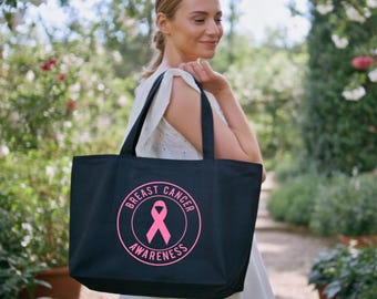 Breast Cancer Awareness Bag, Motivational Bag, Cancer Awareness Tote Bag,Cancer Team Tote Bag, Breast Cancer Fighter Bag, Cancer Week Bag