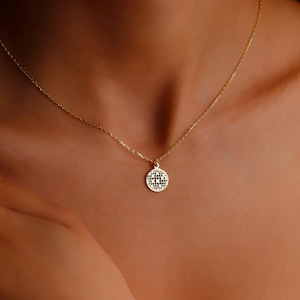 Disco Ball Necklace, Dainty Minimalist Disco Ball Charm Necklace, Bright Ball Necklace, Music Themed Necklace, Gift for Party Lovers