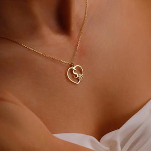 Personalized Birth Flower Necklace: Sterling Silver Initial Pendant