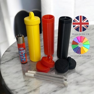 Doob tube met meerdere vakken en sleutelhanger| Gewrichtsbuis | Sigarettenkoker | Preroll tube | Zwaaien | Geurbestendige dobtube