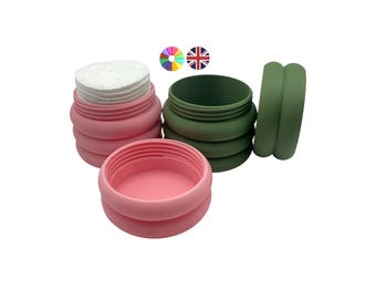 Cotton Pad Travel Case - 20 Colours Pad Holder | Compact Reusable Screw Container