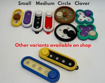 Large Magnetic Fidget Haptic Slider Sensory Toy Customisable 3D Printed for Concentration & Focus - Kids Adults Soothing Relief