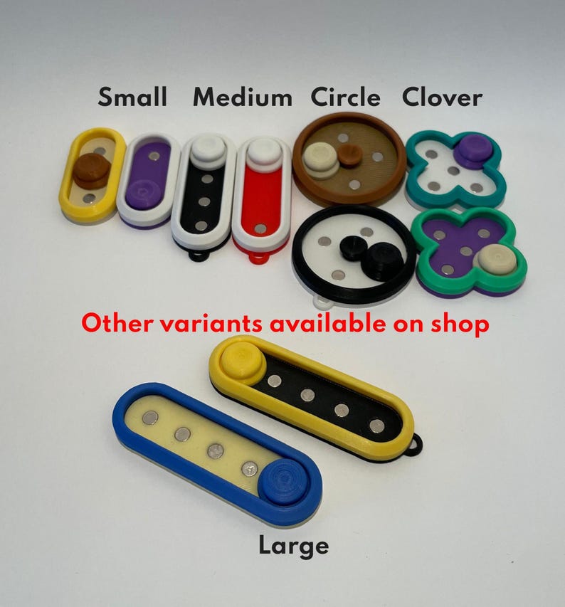 Large Magnetic Fidget Haptic Slider Sensory Toy Customisable 3D Printed ...