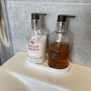 Soap & Lotion Holder, Fits Molton Brown-Style 300ml Bottles, 20 Colours