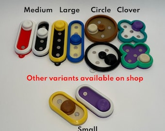 Small Magnetic Fidget Haptic Slider Sensory Toy Customisable 3D Printed for Concentration & Focus - Kids Adults Soothing Relief