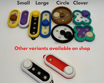 Customisable Fidget - Magnetic Haptic Slider Sensory Toy, Medium.  Other sizes available - 3D Printed - Concentration for Kids & Adults