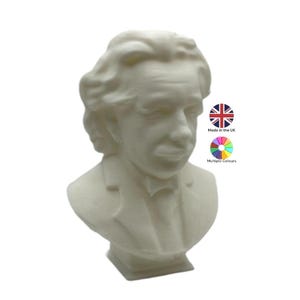 3D Printed Albert Einstein Bust – Science Icon Sculpture in 19 Colours & Multiple Sizes | Genius Decor | STEM Gift for Teachers and Nerds