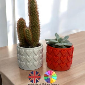 Plant Pot (19 Colours & Multiple Sizes) 3D-Printed Multi-Texture - with Drainage Holes!