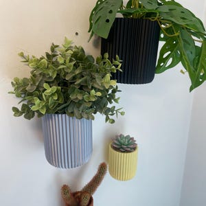 Modern Minimalist Wall Mounted Planter - Hidden wall mount and Drip tray - 4 sizes - 20 Colours Wall planter Home Decor, Home gift