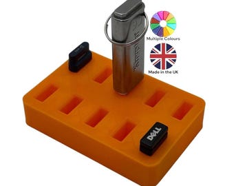 USB-A Holder Display Stand – 3, 5, 10, or 15 Slots | 19 Colour Options