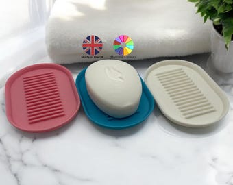 Portasapone di design minimalista / Portasapone ecologico stampato in 3D / Personalizzabile in 19 colori / Portasapone da cucina - Portasapone da vasca