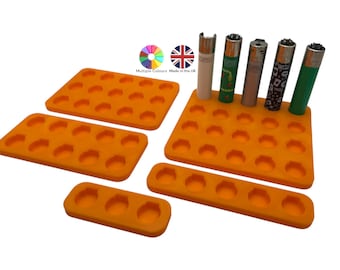 Clipper Display | 19 Colours & 5 Sizes | Lighter stand holder |  Holds 20 Lighters