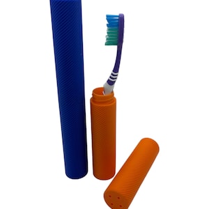 Toothbrush Travel Case with Drainage Holes – Screw Top Travel Storage in 19 Colours