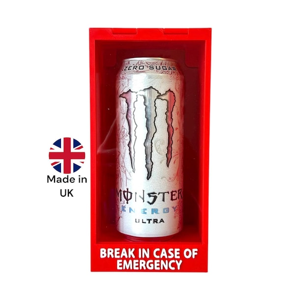 Break Glass Emergency Wall Display, Fits 500ml Cans, Funny 3D Printed Decor