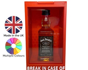 Break Glass Emergency Wall Display, Fits Alcohol Miniatures, Funny 3D Printed Decor