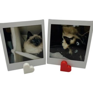 Polaroid Photo Stand 3 Pack Hearts | Polaroid Picture Holders | Instax Mini Display | 19 Colours | Gift Idea